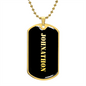 Johnathon v2 - 18k Gold Finished Luxury Dog Tag Necklace