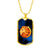Zodiac Sign Leo - 18k Gold Finished Luxury Dog Tag Necklace