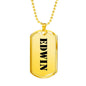 Edwin - 18k Gold Finished Luxury Dog Tag Necklace