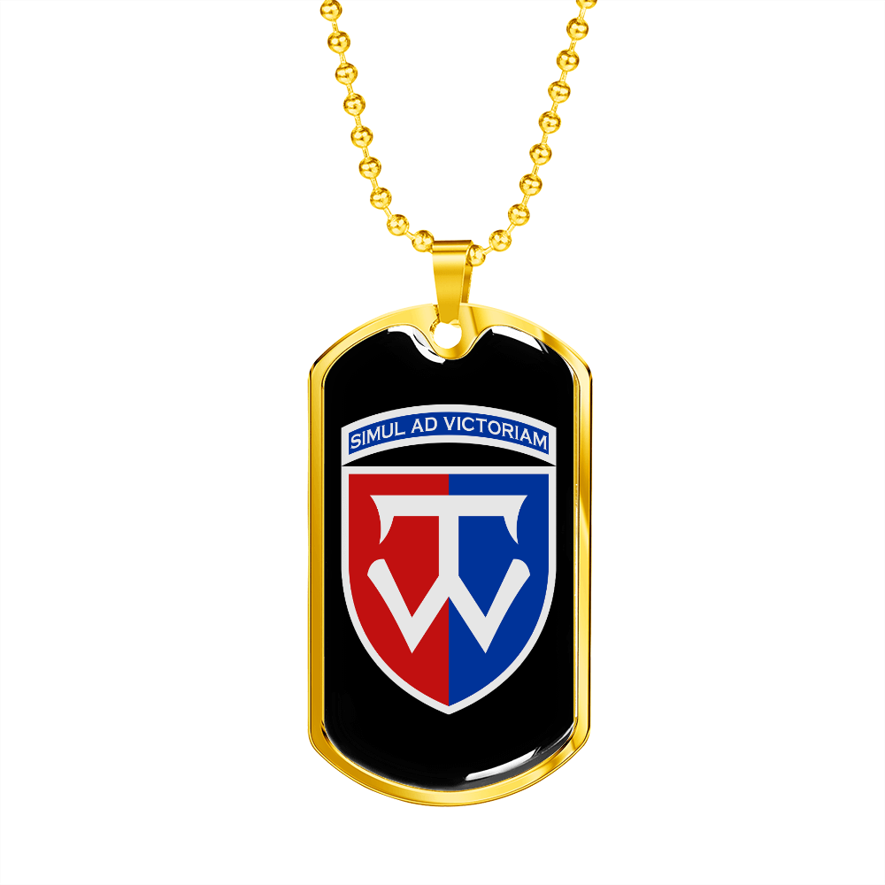 58th Motorized Infantry Brigade (Ukraine) v3 - 18k Gold Finished Luxury Dog Tag Necklace