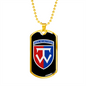 58th Motorized Infantry Brigade (Ukraine) v3 - 18k Gold Finished Luxury Dog Tag Necklace