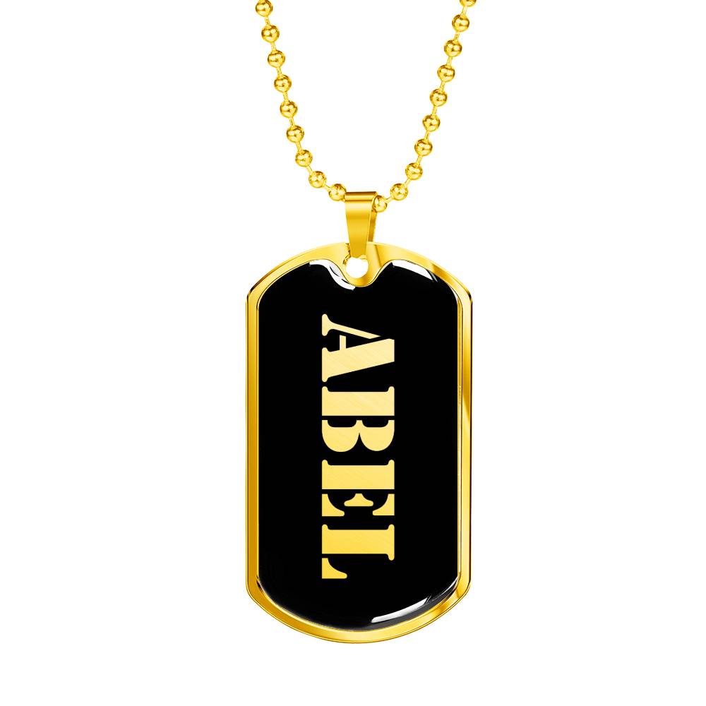 Abel v2 - 18k Gold Finished Luxury Dog Tag Necklace