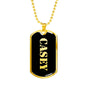 Casey v2 - 18k Gold Finished Luxury Dog Tag Necklace