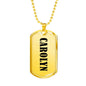 Carolyn v01 - 18k Gold Finished Luxury Dog Tag Necklace