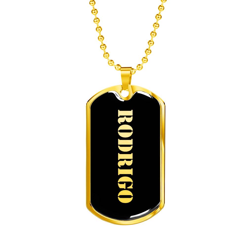 Rodrigo v2 - 18k Gold Finished Luxury Dog Tag Necklace