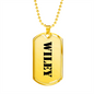 Wiley - 18k Gold Finished Luxury Dog Tag Necklace