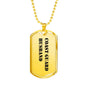 Coast Guard Husband - 18k Gold Finished Luxury Dog Tag Necklace