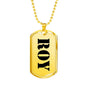 Roy - 18k Gold Finished Luxury Dog Tag Necklace