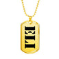 Eli - 18k Gold Finished Luxury Dog Tag Necklace