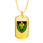 17th Tank Brigade (Ukraine) - 18k Gold Finished Luxury Dog Tag Necklace