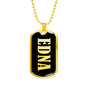 Edna v02 - 18k Gold Finished Luxury Dog Tag Necklace