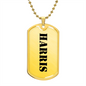 Harris - 18k Gold Finished Luxury Dog Tag Necklace