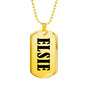Elsie v01 - 18k Gold Finished Luxury Dog Tag Necklace