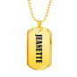 Jeanette v01 - 18k Gold Finished Luxury Dog Tag Necklace