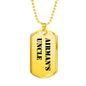 Airman's Uncle - 18k Gold Finished Luxury Dog Tag Necklace