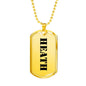 Heath - 18k Gold Finished Luxury Dog Tag Necklace