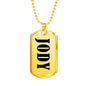 Jody v01 - 18k Gold Finished Luxury Dog Tag Necklace