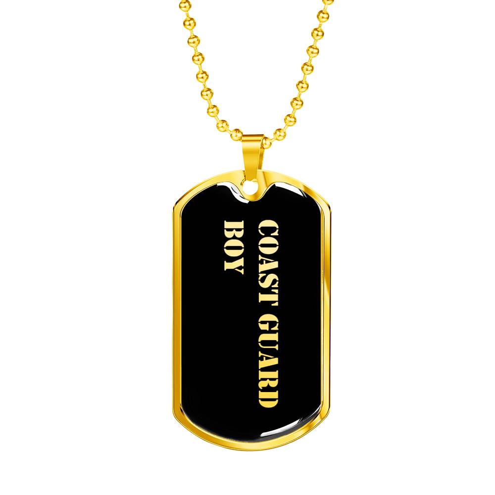 Coast Guard Boy v2 - 18k Gold Finished Luxury Dog Tag Necklace