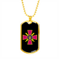 Ukrainian Ground Forces - 18k Gold Finished Luxury Dog Tag Necklace