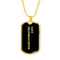 Navy Granddaughter v2 - 18k Gold Finished Luxury Dog Tag Necklace