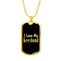 Love My Keeshond v2 - 18k Gold Finished Luxury Dog Tag Necklace