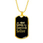 English Setter v2 - 18k Gold Finished Luxury Dog Tag Necklace
