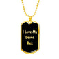 Love My Devon Rex v2 - 18k Gold Finished Luxury Dog Tag Necklace