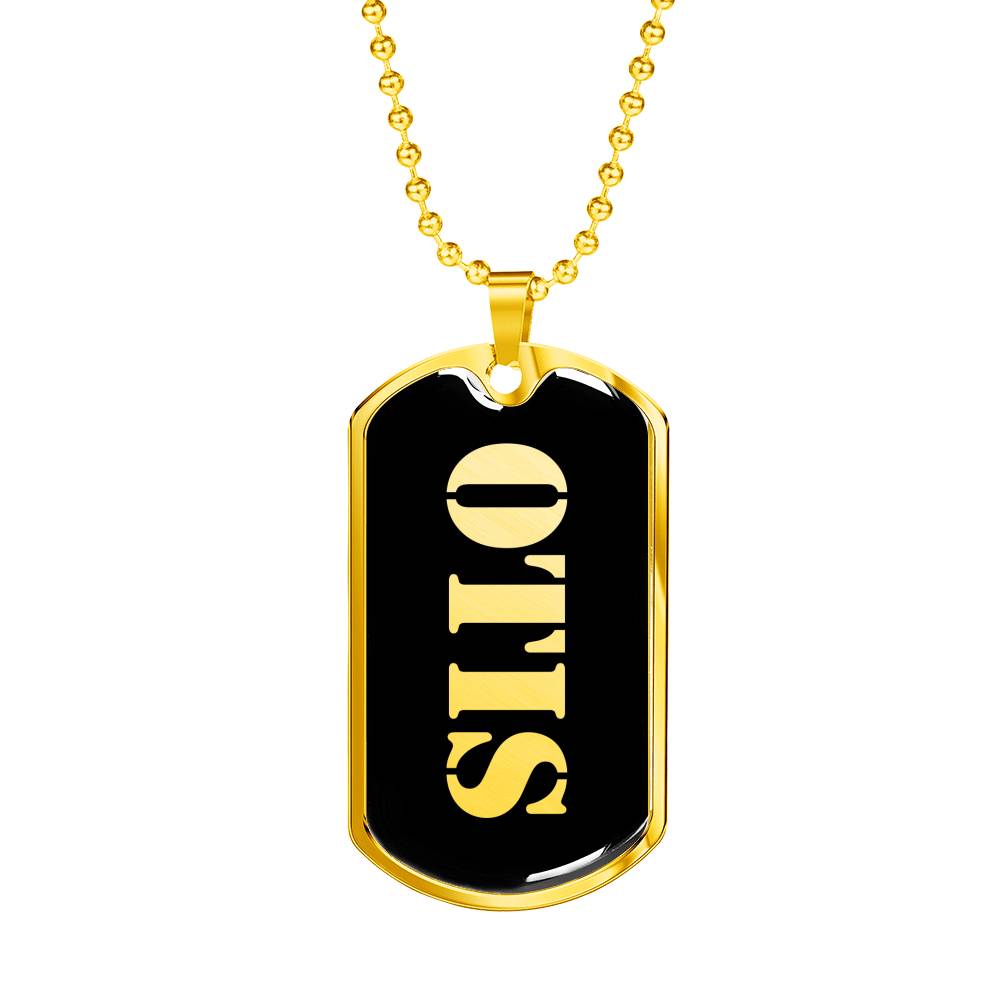 Otis v2 - 18k Gold Finished Luxury Dog Tag Necklace