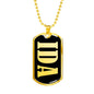Ida v02 - 18k Gold Finished Luxury Dog Tag Necklace