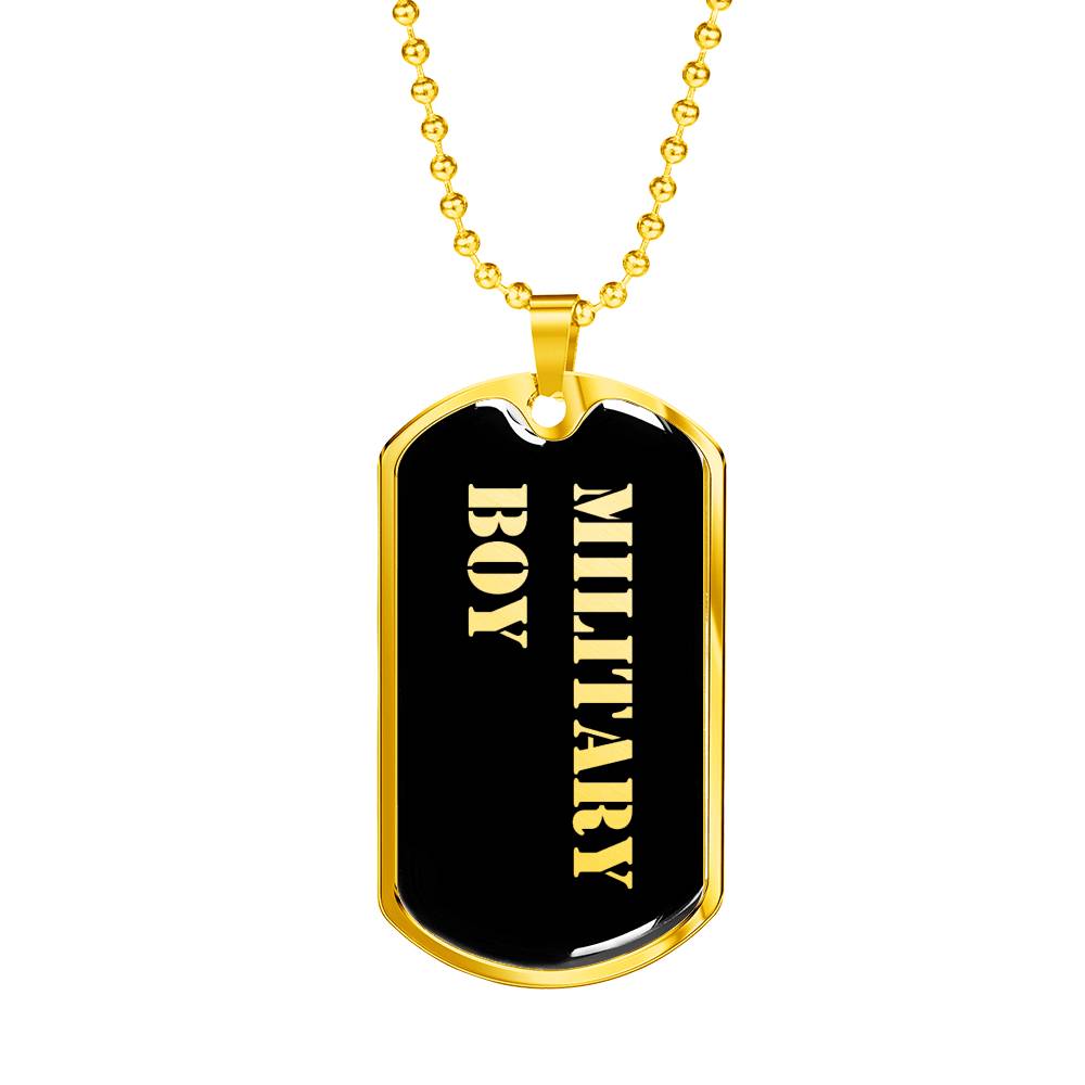 Military Boy v2 - 18k Gold Finished Luxury Dog Tag Necklace