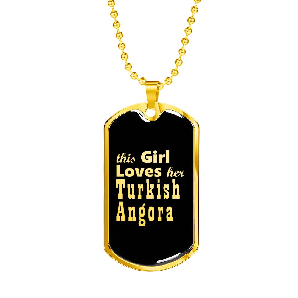 Turkish Angora v2 - 18k Gold Finished Luxury Dog Tag Necklace