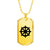 Dharma Wheel - 18k Gold Finished Luxury Dog Tag Necklace