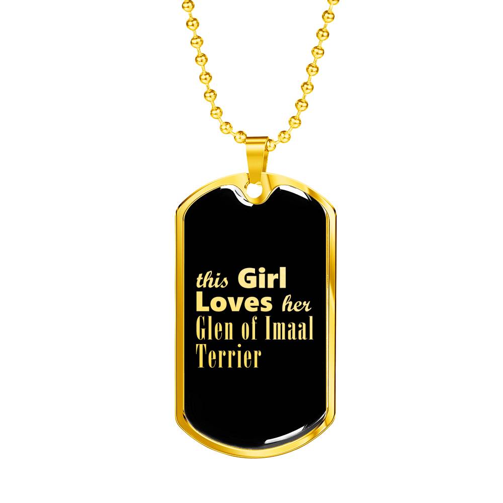 Glen of Imaal Terrier v2 - 18k Gold Finished Luxury Dog Tag Necklace