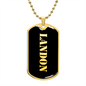 Landon v2 - 18k Gold Finished Luxury Dog Tag Necklace