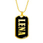 Lena v02 - 18k Gold Finished Luxury Dog Tag Necklace