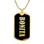 Bonita v02 - 18k Gold Finished Luxury Dog Tag Necklace