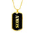 Amos v2 - 18k Gold Finished Luxury Dog Tag Necklace