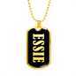 Essie v02 - 18k Gold Finished Luxury Dog Tag Necklace