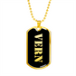 Vern v2 - 18k Gold Finished Luxury Dog Tag Necklace