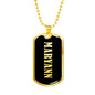 Maryann v02 - 18k Gold Finished Luxury Dog Tag Necklace