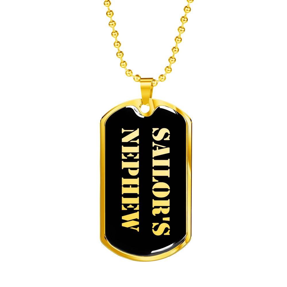 Sailor's Nephew v2 - 18k Gold Finished Luxury Dog Tag Necklace