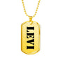 Levi - 18k Gold Finished Luxury Dog Tag Necklace