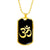 Om Symbol v2 - 18k Gold Finished Luxury Dog Tag Necklace