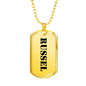 Russel - 18k Gold Finished Luxury Dog Tag Necklace