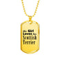 Scottish Terrier - 18k Gold Finished Luxury Dog Tag Necklace