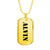 Alvin - 18k Gold Finished Luxury Dog Tag Necklace