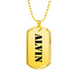Alvin - 18k Gold Finished Luxury Dog Tag Necklace