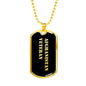 Afghanistan Veteran v2 - 18k Gold Finished Luxury Dog Tag Necklace