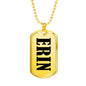 Erin v01 - 18k Gold Finished Luxury Dog Tag Necklace