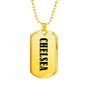 Chelsea v01 - 18k Gold Finished Luxury Dog Tag Necklace